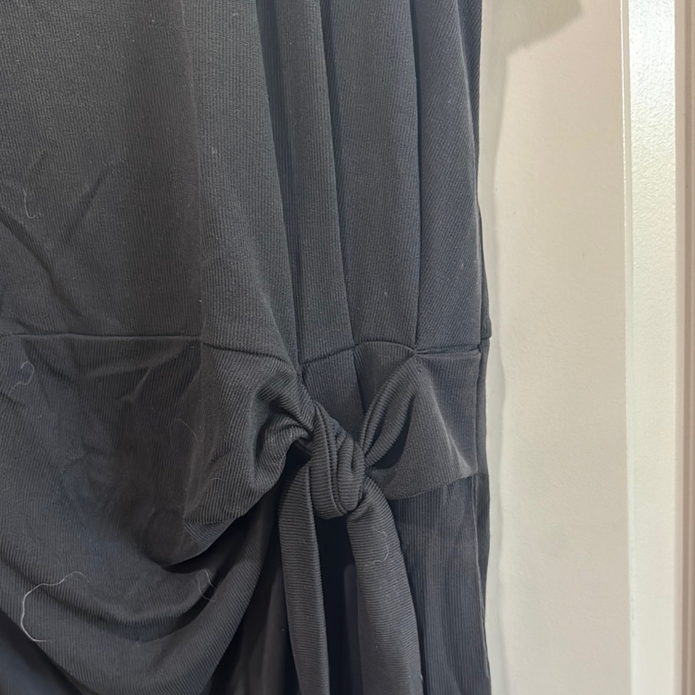 Skies Are Blue Black Ruched Sheath Mini Dress / C10 - Picture 3 of 4